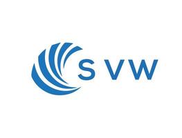 svw Brief Logo Design auf Weiß Hintergrund. svw kreativ Kreis Brief Logo Konzept. svw Brief Design. vektor