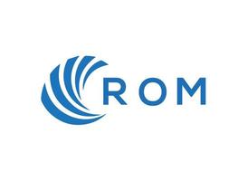 rom brev logotyp design på vit bakgrund. rom kreativ cirkel brev logotyp begrepp. rom brev design. vektor