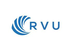 rvu brev logotyp design på vit bakgrund. rvu kreativ cirkel brev logotyp begrepp. rvu brev design. vektor