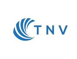 tnv brev logotyp design på vit bakgrund. tnv kreativ cirkel brev logotyp begrepp. tnv brev design. vektor