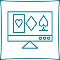 Vektorsymbol für Online-Glücksspiele vektor