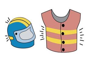 sicher Jacke und sicher Helm Vektor Illustration