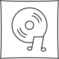 einzigartiges musik-cd-vektorsymbol vektor