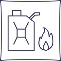 einzigartiges Kraftstoff-zu-Feuer-Vektorsymbol vektor