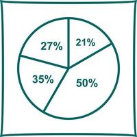 Kreisdiagramm-Vektorsymbol vektor