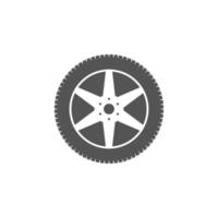 bilhjul vektor isolerad platt illustration. bilhjulsikon på vit bakgrund