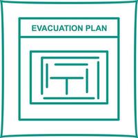 Evakuierungsplan-Vektorsymbol vektor