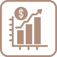 Diagram upp vektor ikon