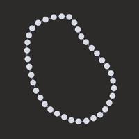 Perle Halskette im einfach Stil auf schwarz