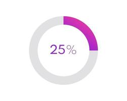25 Prozent Kuchen Diagramm. Kreis Diagramm Geschäft Illustration, Prozentsatz Vektor Infografiken