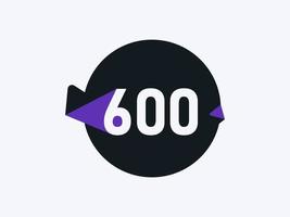 600 Nummer Logo Symbol Design Vektor Bild. Nummer Logo Symbol Design Vektor Bild