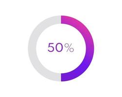 50 procent paj Diagram. cirkel diagram företag illustration, procentsats vektor infographics