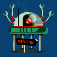 AI Mechaniker Charakter vektor