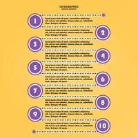 infographic med 10 steg, bearbeta eller alternativ. vektor
