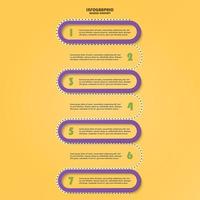 Infografik mit 7 Schritten, Prozess oder Optionen. vektor