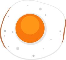 isoliertes Ei mit der Sonnenseite nach oben vektor
