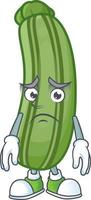Zucchini Karikatur Charakter Stil vektor