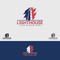 Leuchtturm Logo Design Vorlage vektor