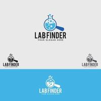 Lab Finder Logo Design Vorlage vektor