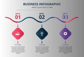 Wellenförmige Business-Infografik-Vorlage vektor