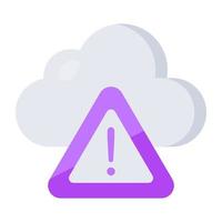 Premium-Download-Symbol des Cloud-Fehlers vektor