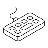 editierbar Design Symbol von verdrahtet Tastatur vektor