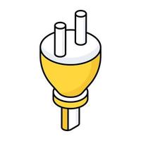 ein einzigartig Design Symbol von elektrisch Stecker vektor