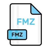 ett Fantastisk vektor ikon av fmz fil, redigerbar design