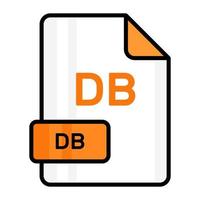 ein tolle Vektor Symbol von db Datei, editierbar Design