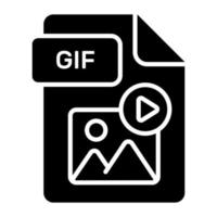 ett Fantastisk vektor ikon av gif fil, redigerbar design