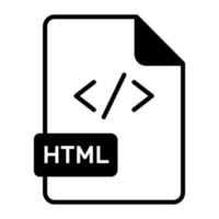 ein tolle Vektor Symbol von html Datei, editierbar Design