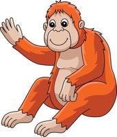 orangutang djur- tecknad serie färgad ClipArt vektor