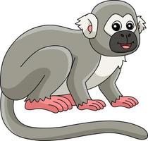 Eichhörnchen Affe Tier Karikatur farbig Clip Art vektor