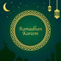 ramadan kareem kort. en lyxig och magnifik islamic bakgrund. Instagram utfodra stock vektor design. social media baner.