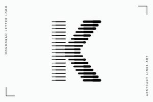 Monogramm Brief k abstrakt modern Linien Kunst Logo vektor