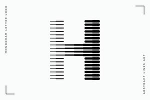 Monogramm Brief h abstrakt modern Linien Kunst Logo vektor