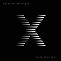 Brief x abstrakt modern Linien Kunst Monogramm Logo vektor