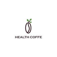 hälsa kaffe abstrakt design logotyp vektor