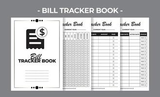 tryckbar kdp räkningen tracker bok vektor design mall