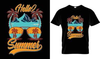 Sommer- t - - Hemd Design vektor