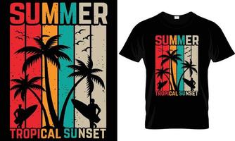 Sommer- t - - Hemd Design vektor