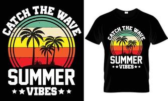 Sommer- t - - Hemd Design vektor