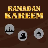 Ramadan kareem Poster Hintergrund Vektor Illustration Design Gruß Karte. Sozial Medien Post Vorlage Ramadhan Mubarak. glücklich heilig Ramadan. das Monat von Fasten zum Muslime