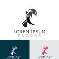 toucan enkel logotyp design bild fågel vektor illustration