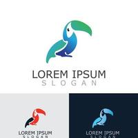 toucan enkel logotyp design bild fågel vektor illustration