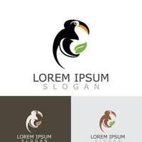 Tukan einfach Logo Design Bild Vogel Vektor Illustration