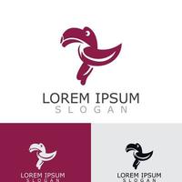 toucan enkel logotyp design bild fågel vektor illustration