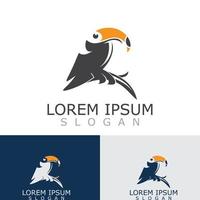 toucan enkel logotyp design bild fågel vektor illustration