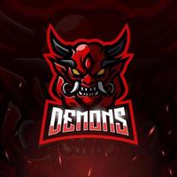 demoner maskot esport logotyp design vektor