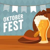 oktoberfest öl firande banner vektor